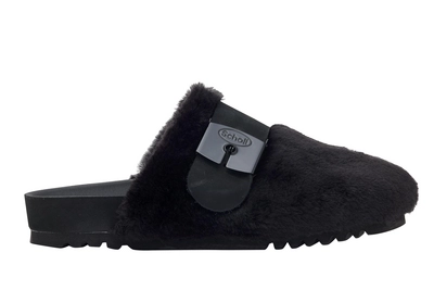 Clog Scholl Alaska 3.0 Synthetic Fur Damen Black
