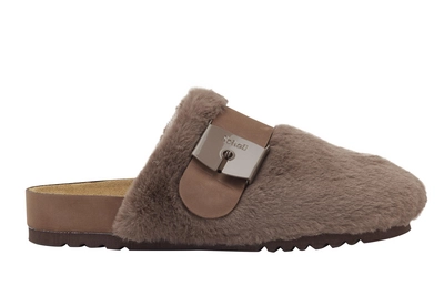 Clog Scholl Alaska 3.0 Synthetic Fur Damen Brown