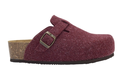 Sabots Scholl Women Charlene Buckle Felt Plum