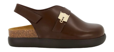 Clog Scholl Adele Leather Damen Dark Brown