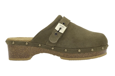 Clog Scholl Pescura Clog 50 Cork Suede Sa Damen Khaki