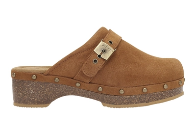 Clog Scholl Pescura Clog 50 Cork Suede Sa Damen Cognac