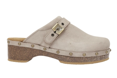 Clog Scholl Pescura Clog 50 Cork Suede Sa Damen Beige