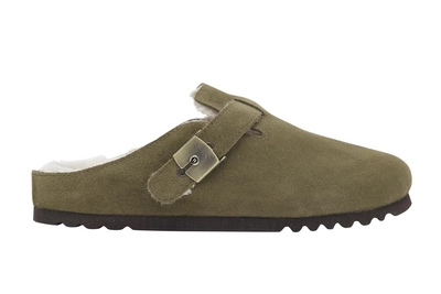 Klomp Scholl Women Grace F Suede Sa Khaki