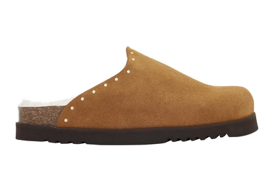 Clog Scholl Fae Studs Suede Sa Damen Cognac