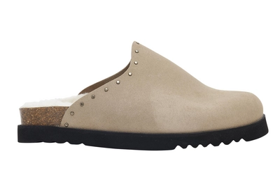 Clog Scholl Fae Studs Suede Sa Damen Beige