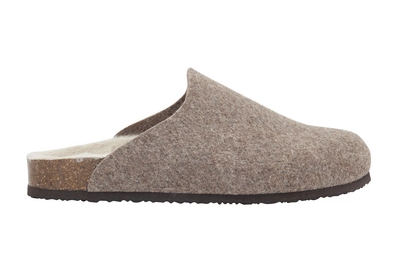 Clog Scholl Damen Louise Felt Light Brown