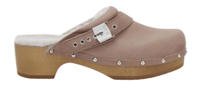 Klomp Scholl Women Pescura Robin Leather T Taupe
