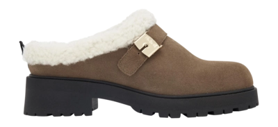 Klomp Scholl Women Dahlia Suede Fie Taupe