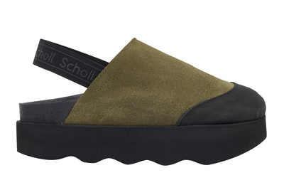 Clog Scholl Abby E Suede Damen Khaki