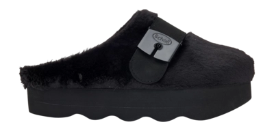 Clog Scholl Greta E Synthetic Fur Damen Black