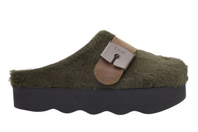 Clog Scholl Greta E Synthetic Fur Damen Forest