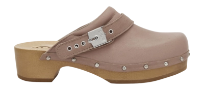 Klomp Scholl Women Pescura Robin N F Leather T Taupe