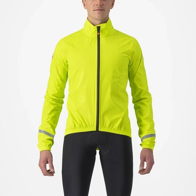 Veste de Vélo Castelli Men Emergency 2 Rain Jacket Electric Lime