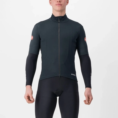 Veste de Vélo Castelli Men Perfetto Ros 2 Wind Jersey Light Black