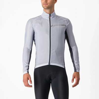 Fahrradjacke Castelli Squadra Stretch Jacket Herren Silver Gray/Dark Gray