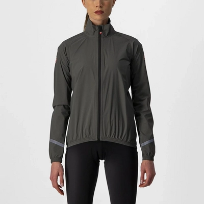 Veste de Vélo Castelli Women Emergency 2 Rain Jacket Military Green