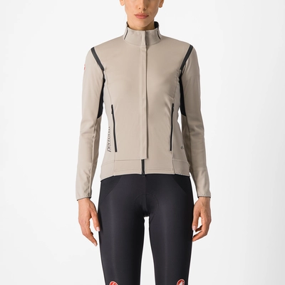 Fietsjack Castelli Women Perfetto Ros 2 Jacket Clay/Black Reflex