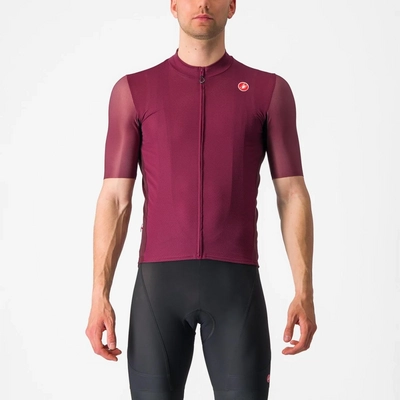 Maillot de Cyclisme Castelli Homme Endurance Elite Jersey Bordeaux