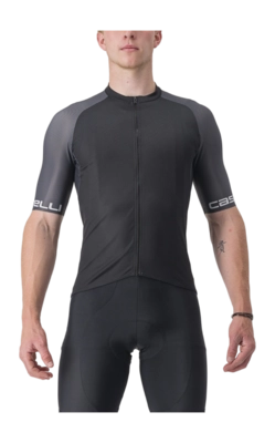 Maillot de Cyclisme  Castelli Homme Entrata Vi Jersey Light Black/Dark Gray-Silver G