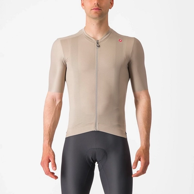Fietsshirt Castelli Men Espresso Jersey Clay/Black