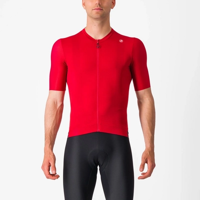 Maillot de Vélo Castelli Men Espresso Jersey Rich Red/Deep Bordeaux