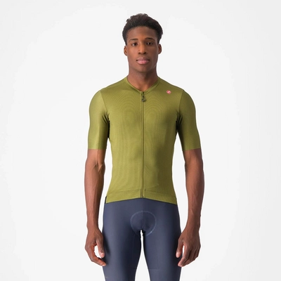 Fahrradshirt Castelli Jersey Herren Sage/Electric Lime