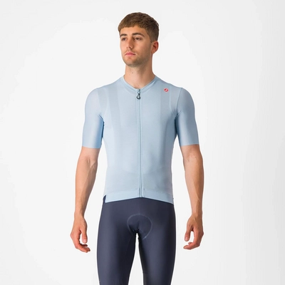 Maillot de Vélo Castelli Men Espresso Jersey Winter Sky/Belgian Blue