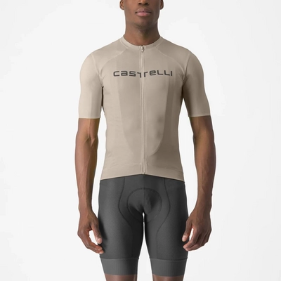 Fietsshirt Castelli Men Prologo Lite Jersey Clay/Gunmetal Gray