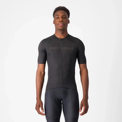 Fahrradtrikot Castelli Prologo Lite Jersey Herren Light Black