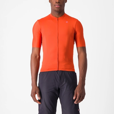 Fietsshirt Castelli Men Unlimited Entrata 2 Jersey Orange Rust/Gray