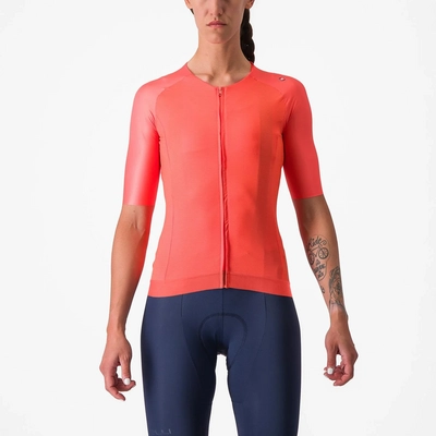 Fietsshirt Castelli Women Aero Pro 7 Brilliant Pink