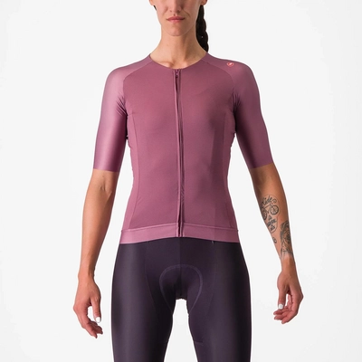 Maillot de Vélo Castelli Women Aero Pro 7 Deep Purple