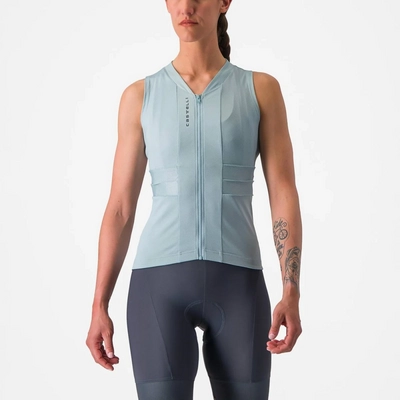 Fietsshirt Castelli Women Anima 4 Sleeveless Winter Sky/Dark Steel Blue