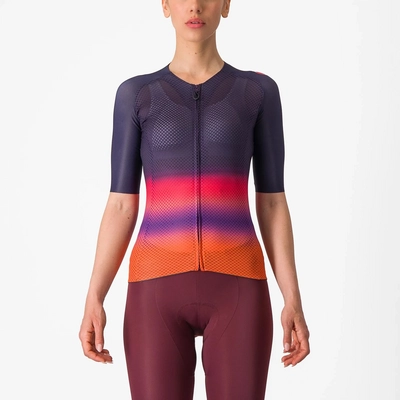 Fietsshirt Castelli Women Climber's 4 Night Shade/Pink-Orange