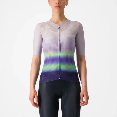 Fietsshirt Castelli Women Climber's 4 Purple Mist/Green-Dark Purple