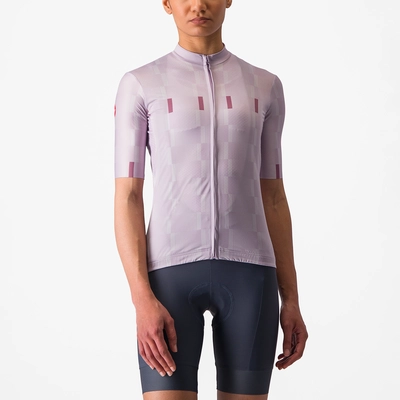 Fietsshirt Castelli Women Dimensione Jersey Purple Mist/Deep Purple