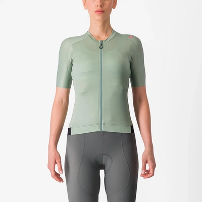 Fietsshirt Castelli Women Espresso Jersey Defender Green/Deep Green