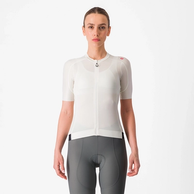 Fietsshirt Castelli Women Espresso Jersey Ivory/Dark Gray