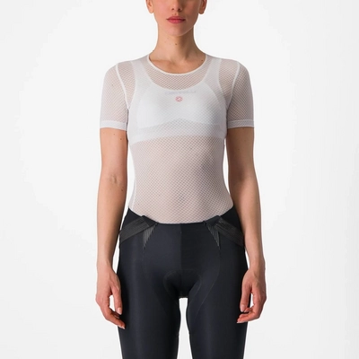 Fietsshirt Castelli Women Pro Mesh Short Sleeve White