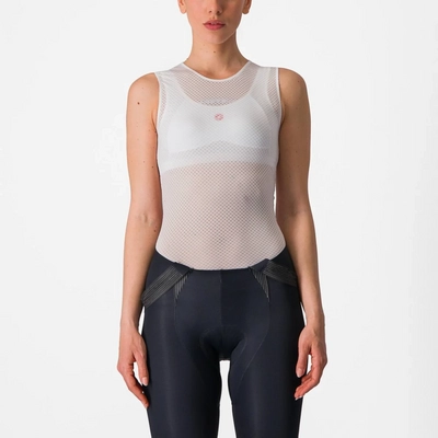 Fietsshirt Castelli Women Pro Mesh Sleeveless White