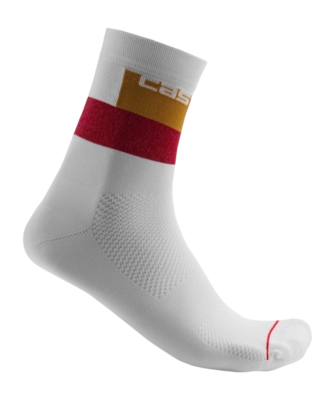 Chaussettes de Vélo Castelli Unisexe Blocco 15 Sock Ivory
