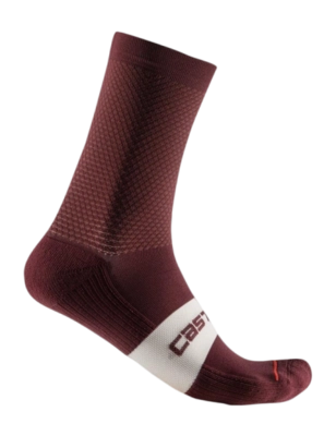 Fahrradsocken Castelli Espresso 15 Sock Unisex Deep Bordeaux