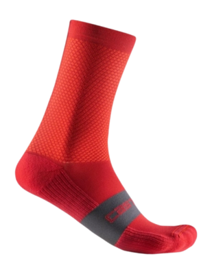 Fietssok Castelli Unisex Espresso 15 Sock Rich Red