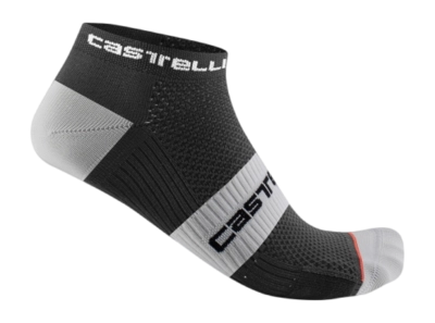 Fahrradsocken Castelli Lowboy 2 Sock Unisex Black White