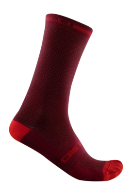 Chaussettes de Vélo Castelli Unisexe Superleggera T 18 Sock Bordeaux