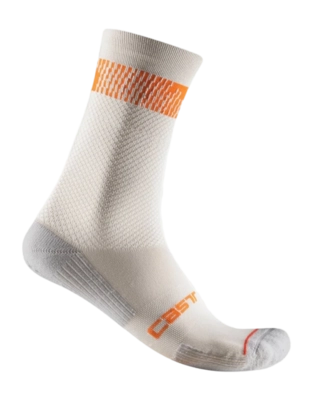 Fietssok Castelli Unisex Unlimited 18 Sock Silver Moon/Orange Rust