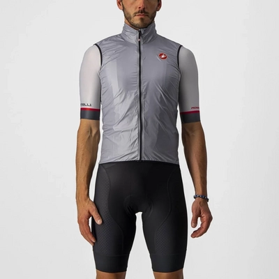 Veste de Cyclisme Castelli Men Aria Vest Argent Gray