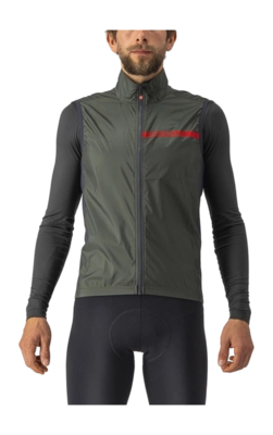 Fietsvest Castelli Men Squadra Stretch Vest Military Green/Dark Gray
