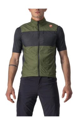 Fahrradweste Castelli Unlimited Puffy Vest Light Herren Military Gray/Dark Gray